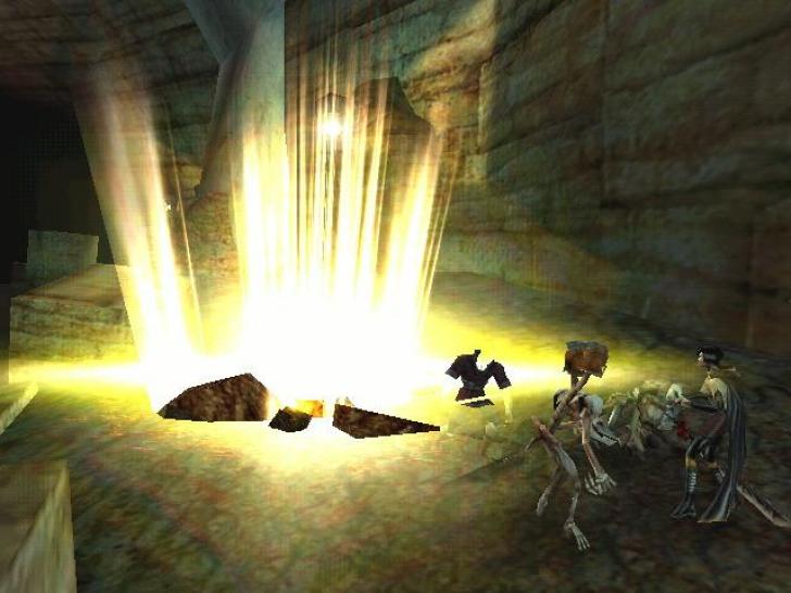 [26/11/01] BUMMSFALLERA Die glei&szlig;enden Effekte sehen auf Screenshots nicht halb so schick aus wie auf dem Schirm selbst. F&uuml;r jeden Zauber entwerfen die Designer ein spektakul&auml;res Aussehen.